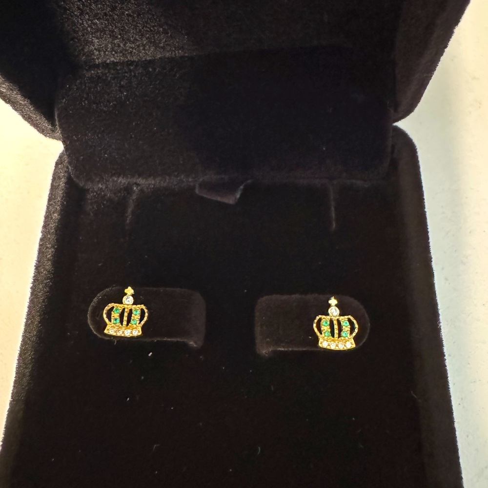 18K GOLD EARRINGS• COLOMBIAN EARRINGS • IN BOX • BRAND NEW